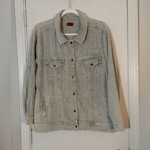 POL Gray Corduroy Jean Jacket Size M